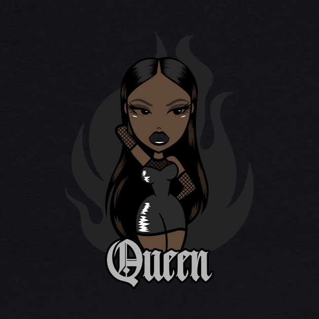Queen Doll girl Black-Out v3.0 by Just In Tee Shirts